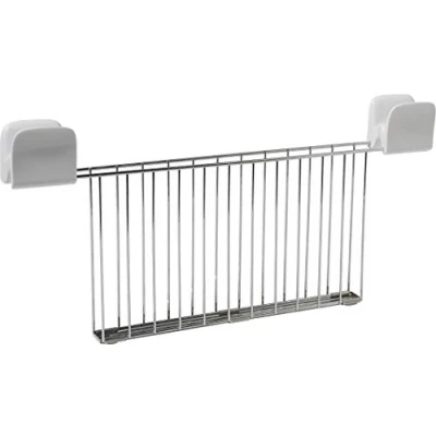 Immagine di Alessi SG68RACK W Pinza per tostapane in acciaio inossidabile 18/10 lucido e PC, bianco.