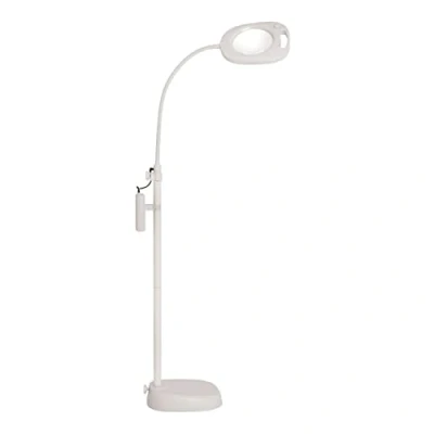 Immagine di PURElite Lampada d&#039;Ingrandimento Tre in Uno, Bianco, 22x25x150 cm