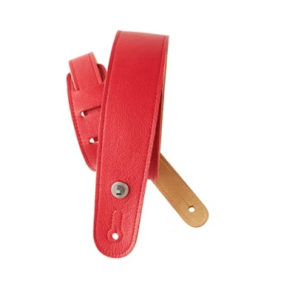 Immagine di Planet Waves Tracolla in pelle per chitarra, colore: Rosso