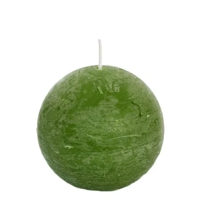 Immagine di Spaas 6 candele rustiche non profumate a sfera, 24 ore, diametro 80 mm x altezza mm, verde oliva