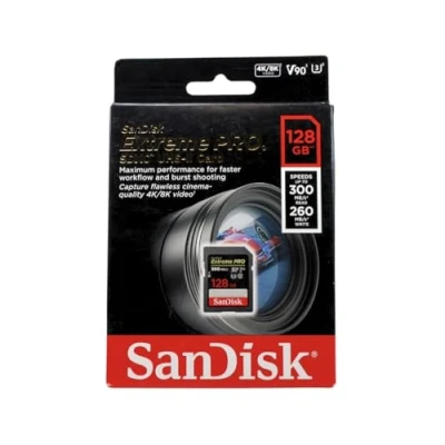 Immagine di SanDisk 128GB Extreme PRO scheda SDXC fino a 300 MB/s UHS II Class 10 U3 V90