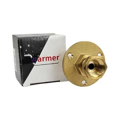 Immagine di Wärmer System Staffa a flangia PSW per rubinetto esterno, adattatore universale l&#039;uso con tubo in plastica da 16 mm attraverso la parete 1/2&quot; BSP flangiato raccordo