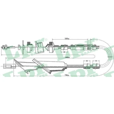 Immagine di LPR C0137C Cavo Frizione con regolazione manuale PEUGEOT: 106 II Hatchback