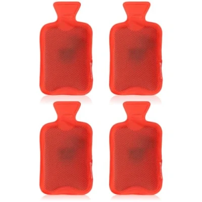 Immagine di com four® 4X scaldamani riutilizzabili con Design a Borsa dell&#039;Acqua Calda da Piegare termoforo per Le giornate Fredde e in Viaggio (04 Pezzi Rossa)