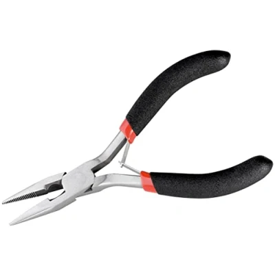 Immagine di Fixpoint 77098 Pinza a Punta Piatta Semicircolare di con Ganasce Corrugate, 125 mm Lunghezza