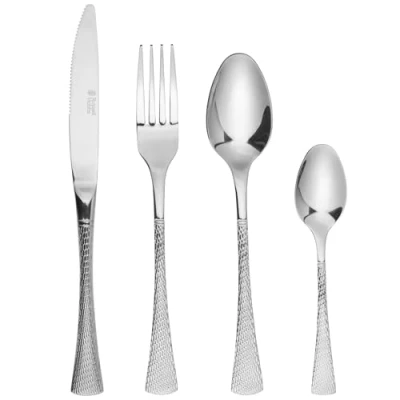 Immagine di Russell Hobbs RH022229EU7 Milan Set di 16 posate, servizio da tavola in acciaio inox 18/0 per 4, garanzia 50 anni, include coltello/forchetta/cucchiaino dessert/cucchiaino tè