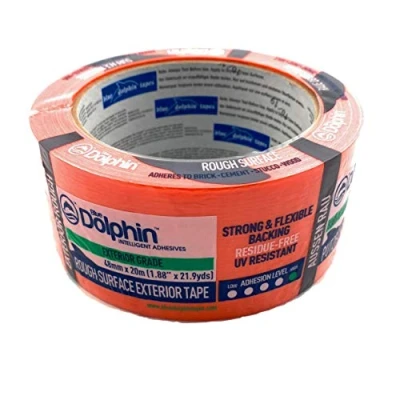 Immagine di Nastro adesivo esterno resistente per superfici ruvide, ai raggi UV, arancione 48 mm x 20 m (1)