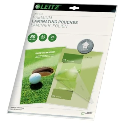 Immagine di Leitz Pellicola per plastificazione DIN A4 125 micron lucida 25 pz.