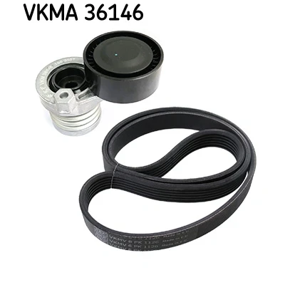 Immagine di SKF VKMA 36146 Kit cinghie Poly V RENAULT: Scénic IV, Kangoo II Express, Clio 4, MERCEDES BENZ: Classe A, B, CLA Station Wagon