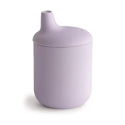 Immagine di mushie Tazza con Becco Sippy Cup Silicone Senza BPA, per Bambini &amp; neonata a Partire Dai 6 Mesi Attrezzatura Originale Sicura, di Alta Qualità e Durevole Ragazze Soft Lilac