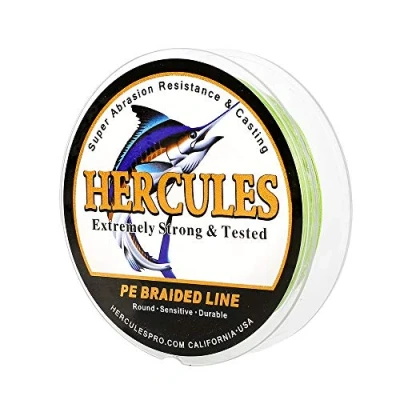 Immagine di Hercules Filo da pesca intrecciato a 8 fili, 100 2000m, 10 300lb, super morbido, polietilene, Lenze intrecciate per con lenza, riva, in mare, barca