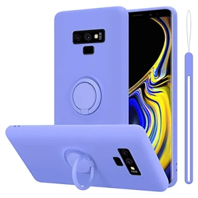 Immagine di Cadorabo Custodia compatibile con Samsung Galaxy NOTE 9 in LIQUID LILA CHIARO per Cellulare Silicone TPU Flessibile Anello Paraurti Cover Posteriore Ultra Sottile