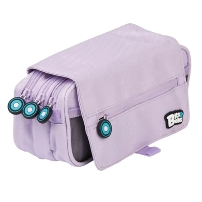 Immagine di Grafoplás Astuccio scolastico con tre scomparti bavaglia Lavanda Bits&amp;Bobs Colori vivaci 23 x 10 cm Include orario e zona identificativa