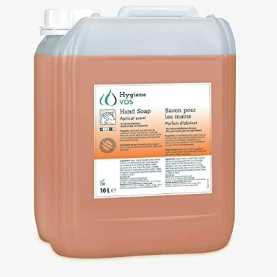 Immagine di Hygiene VOS 10 litri Sapone liquido per le mani albicocca pH neutro Uso quotidiano. Formula extra morbida e biodegradabile Pacchetto economico adatto a tutti i tipi di erogatori