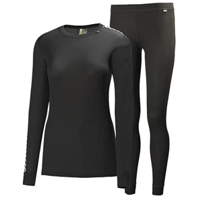 Immagine di Helly Hansen Maglietta a Maniche Lunghe, Set Maglia E Collant Termici Donna, Nero, XL