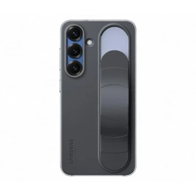 Immagine di SAMSUNG Standing Grip Case cover con cinturino e funzione cavalletto per Galaxy S25, Black