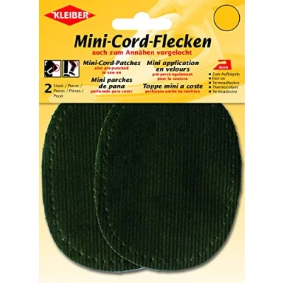 Immagine di Kleiber Toppe ovali per Braccio/Ginocchia, con Ferro da Stiro o Cucire, Colore: Verde, Cotone