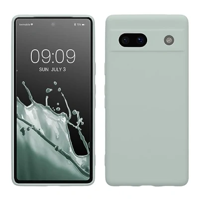 Immagine di kwmobile Custodia Compatibile con Google Pixel 7a Cover Back Case per Smartphone in Silicone TPU Protezione Gommata menta freddo