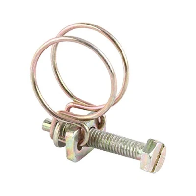 Immagine di Fascette Stringitubo 10 pezzi Filo Doppio Regolabile Flessibile per Acqua Morsetto Tubi (16mm（13 16）)