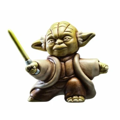 Immagine di Joy Toy Fighting Yoda Joytoy Star Wars Figura con Testo May The Force be with You, Multicolore, 6x6x10,5 cm, 651377