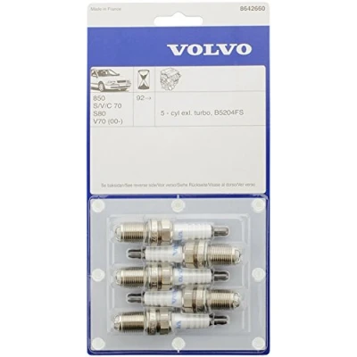 Immagine di Volvo in candela di accensione Originale Set (5 pezzi) numero originale: 8642660 u.a. per 850, S60, S70 V70 (2000), S80 ( 2006), (P26)