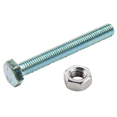 Immagine di Bulk Hardware BH02281 Bullone a Testa Esagonale, M6, 70 mm, Bianco, Set di 4