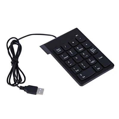 Immagine di tastierino numerico USB, mini nero con interfaccia durevole 18 per desktop laptop