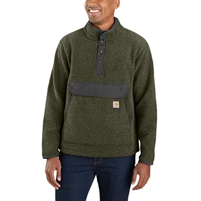 Immagine di Carhartt Felpa in pile da uomo con vestibilità rilassata Basil Heather M