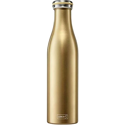 Immagine di Lurch 240863 Thermos per bevande calde e fredde, in acciaio INOX, 0,75 l, colore: Oro metallizzato