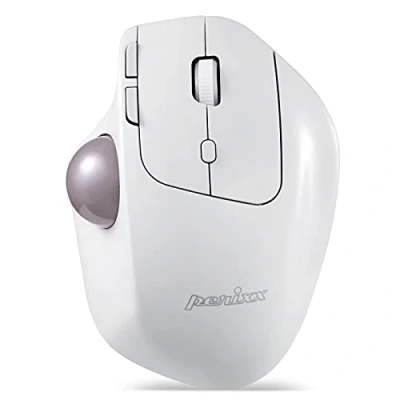 Immagine di perixx PERIMICE 720 Mouse ergonomico trackball wireless 2,4 GHz e Bluetooth, angolo regolabile, livello 2 DPI, bianco