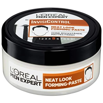 Immagine di L&#039;Oréal Men Expert Neat Look Forming Pasta per capelli da uomo, cera acconciature curate e naturali, pomata una finitura opaca, InvisiControl, 1 x 150 ml