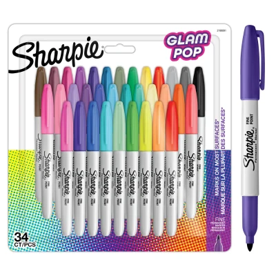 Immagine di Marcatore permanente Sharpie fine Glam Pop 34 pz