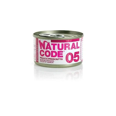 Immagine di Cibo umido per gatti NATURAL LINE SRL Codice Naturale KOT 85G 05 KURA/Ham SOS / 24