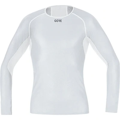 Immagine di GOREWEAR M GORE WINDSTOPPER Base Layer Maglia a manica lunga, Grigio Chiaro/Bianco, XL