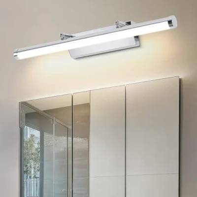 Immagine di Dehobo Applique Bagno Specchio con Interruttore 9W 42CM Lampada IP44 Bianco Neutro 4000K per il Trucco Luce LED AC100 240V Non Dimmerabile