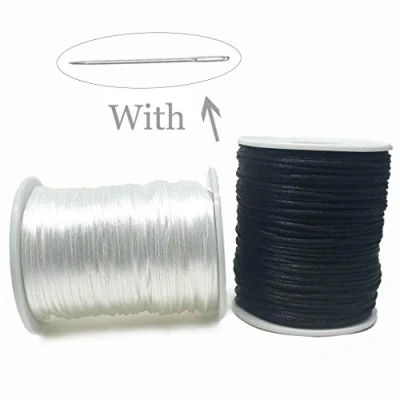 Immagine di Rattail Stain Cavo in nylon 1.5 mm 90 Yard Kumihimo Cord Satin Silk Cordoncino per perline DIY String