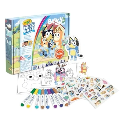 Immagine di CRAYOLA Color Wonder, Activity Set 40+ pezzi, con Pagine da colorare, Pennarelli Senza Macchia, Adesivi, Personaggi pop up, Bluey, Attività Creativa per Bambini, età 3 anni, 75 7171