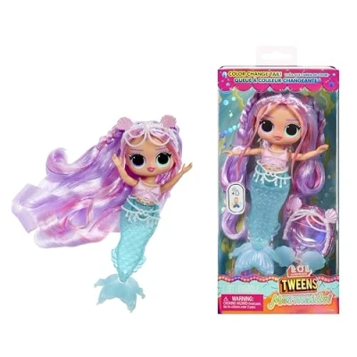 Immagine di L.O.L. Surprise! Tweens Mermaid Lana Marine Bambola alla moda con coda che cambia colore, pinna mobile e bellissimi accessori Età 4+