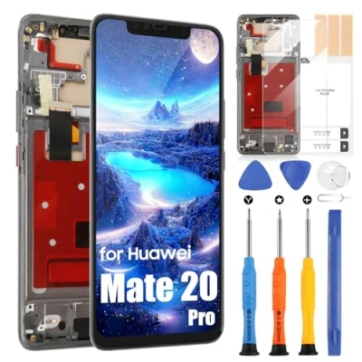 Immagine di ARSSLY LCD Display per Huawei Mate 20 PRO Schermo Mate20 LYA L09 L29 6.39 Pollici Touch Screen Digitizer Full Assembly con Riparazione Kit (Nero Telaio)