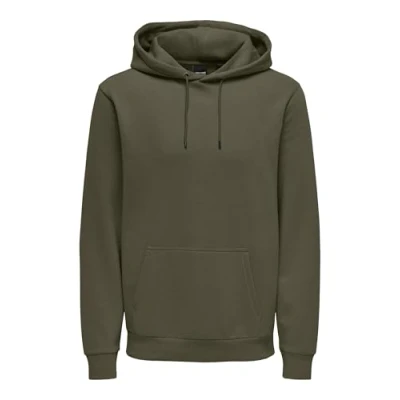 Immagine di Only &amp; Sons Onsceres Life Hoodie Sweat Noos Felpa con Cappuccio, Marrone (Major Brown), M Uomo