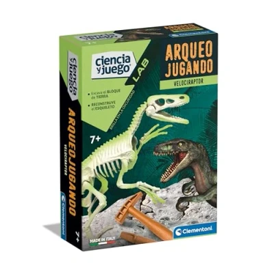 Immagine di Clementoni Archeogiocando Velociraptor fosforescente Scienza Gioco Scientifico, Multicolore, Medio (55539)