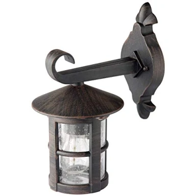 Immagine di Brilliant Jordy 45582/60 Lampada da parete per esterno LED (monocolore) E27 60 W Nero, Ruggine