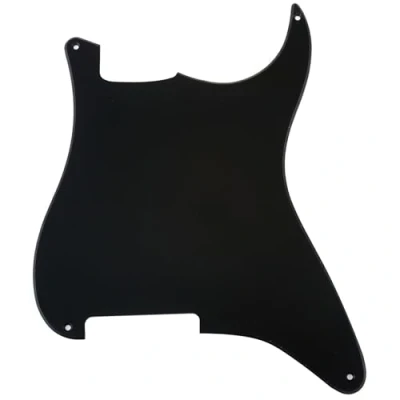 Immagine di Musiclily 4 Fori Battipenna Strat Pickguard Materiale Senza per Pick Up Chitarra Elettrica Style Custom, 1 strato Nero Opaco