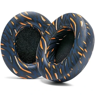 Immagine di WC Wicked Cushions Replacement Ear Pads for Beats Studio 2 &amp; 3 (B0501, B0500) Wired Wireless Does NOT Fit Solo Softer PU Leather, Enhanced Foam Stronger Adhesive Navy Tiger