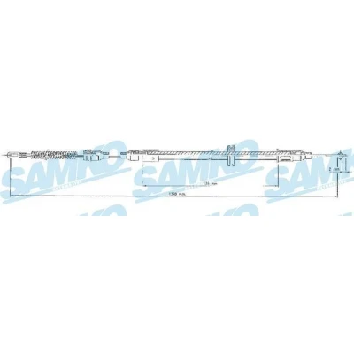 Immagine di LPR C0547B Cavo Freno 1375/750 a tamburo OPEL: Corsa B Hatchback