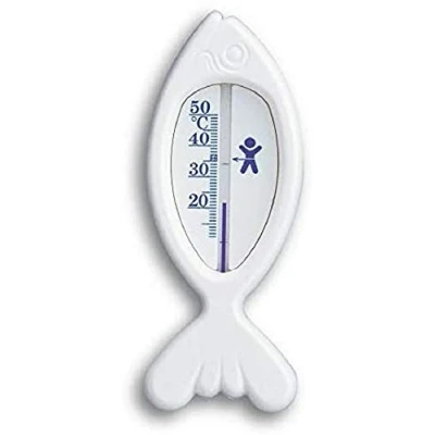 Immagine di TFA Dostmann Termometro da Bagno analogico Pesce, 14.3017.02, Aumenta Il Comfort del Bagno, Senza BPA, Bianco