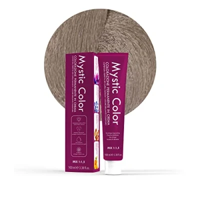 Immagine di Mystic Color Colore Biondo Chiarissimo Cenere 9.1 Tinta per Capelli Colorazione Professionale in Crema a Lunga Durata Con Cheratina Idrolizzata, Olio di Argan e Calendula 100 ml