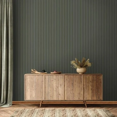 Immagine di marburg Carta da parati in tessuto non tessuto, effetto legno, 10,05 x 0,53 m, colore: verde