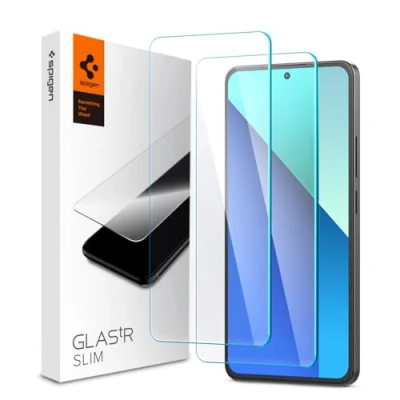 Immagine di Spigen Glas.tR Slim Vetro Temperato compatibile con Xiaomi Redmi Note 13 (non per 5G), Anti graffio, Cristallino, Durezza 9H Pellicola prottetiva