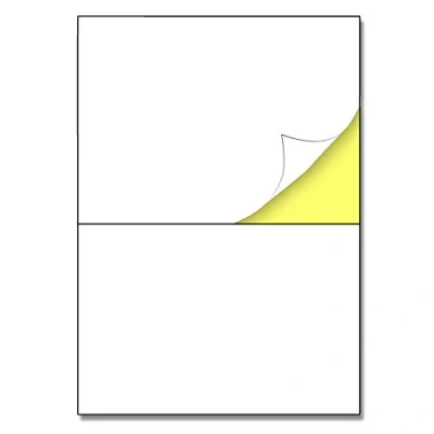 Immagine di 25 fogli, A4 Etichette Adesive Fogli Adesivi 2 etichette/foglio, 148,5 x 210 mm (A5)